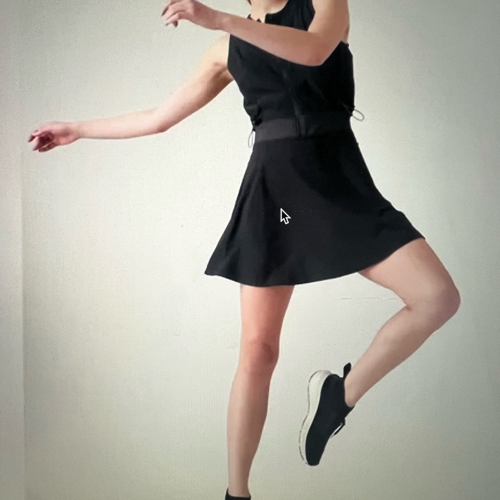 Athleta New With Tags Venture Out Dress Black-with Nylon Gift Bag